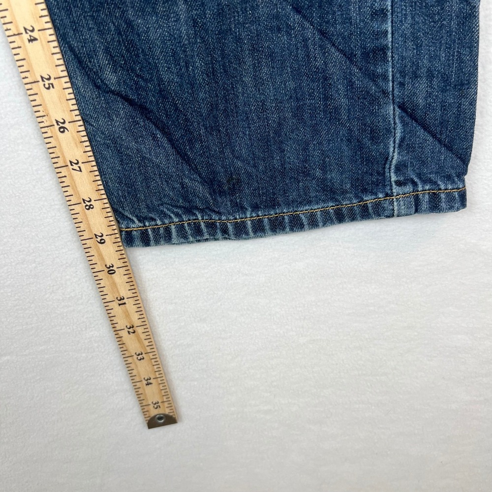 Levis 505 Regular‎ Fit Jeans Mens 31x32 Dark Wash Denim Pants Classic - Picture 12 of 14